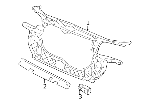 Radiator Support for 2005 Audi A4 Quattro #0