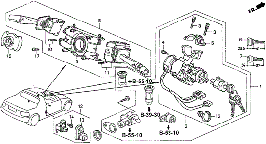 Combination Switch for 1995 Honda Civic del Sol #0