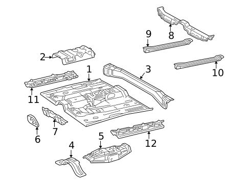 Floor & Rails for 1999 Lexus ES300 #0