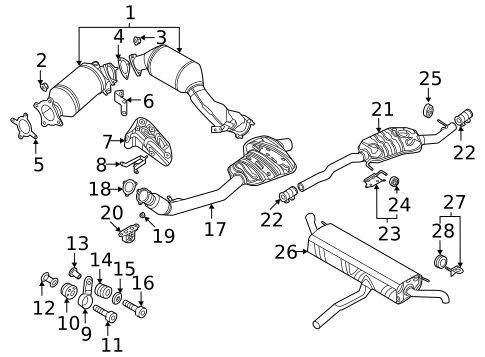 Exhaust Components for 2022 Audi Q5 #0