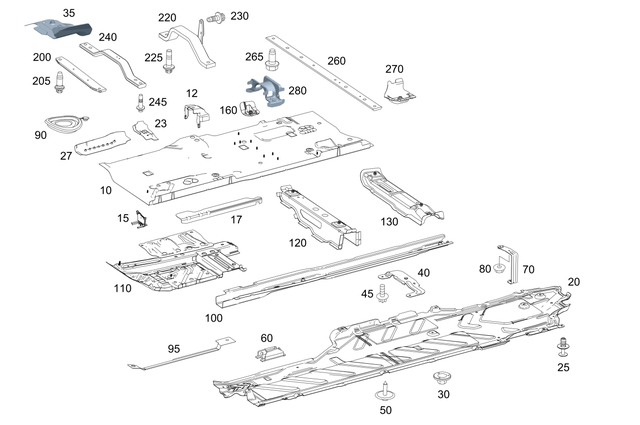 2136801409 - Substructure: Cover, Substructure for Mercedes-Benz Image image