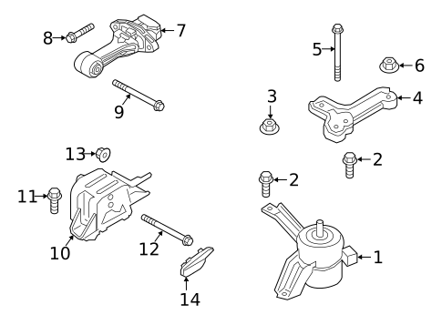 Engine & Trans Mounting for 2020 Kia Rio #0