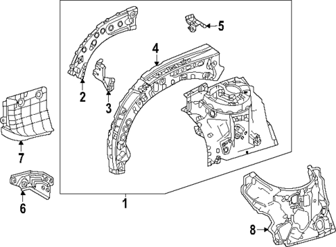 Structural Components & Rails for 2025 Lexus RX350h #1