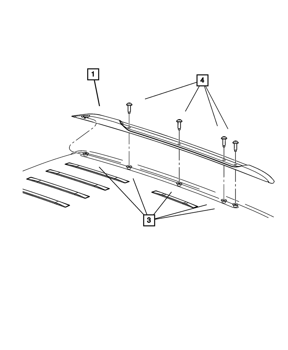 thumbnail image 2 of MOPAR Single Front Roof Rack Cross Rail For 2011-2026 Dodge Durango - 68080828AA 2 of 4