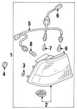 265500L725 - Electrical: Tail Lamp Assembly for Nissan: Maxima Image