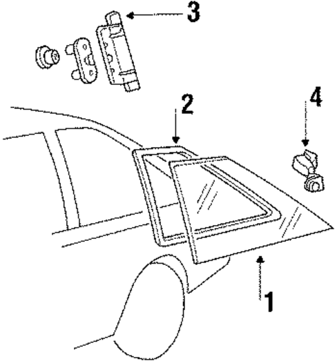 Glass & Hardware for 1986 Isuzu I-Mark #0
