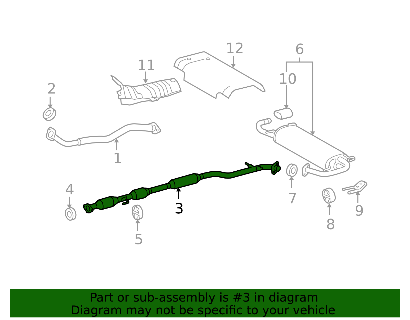 Exhaust Intermediate Pipe 17420-0V030 | Toyota Parts Center
