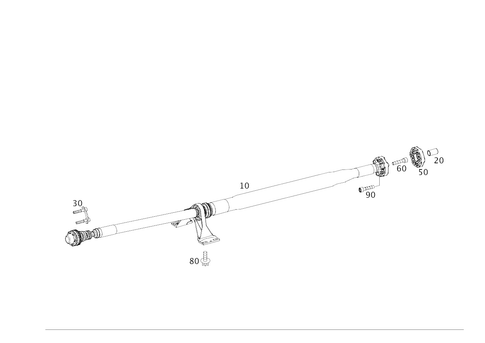 Propeller Shaft for 2018 Mercedes-Benz GLA250 #0