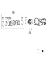 68028660AB - NAG1; W5J400 - W5A330; 5-Speed; Automatic Transmission: B2 Brake Clutch Stack Up Clutch Package for Mopar Image