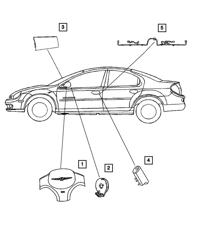 XV03WL8AB - Electrical: Driver Air Bag for Mopar Image