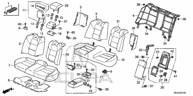 Rear Seat for 2014 Acura TL #0