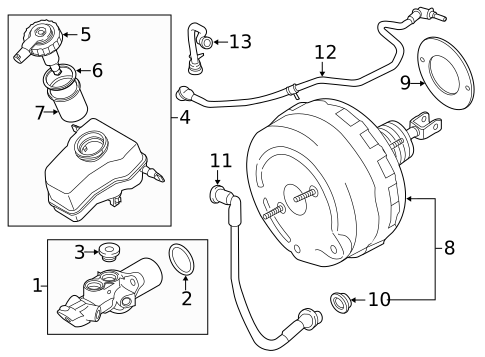 Master Cylinder - Components On Dash Panel for 2013 BMW X1 #0