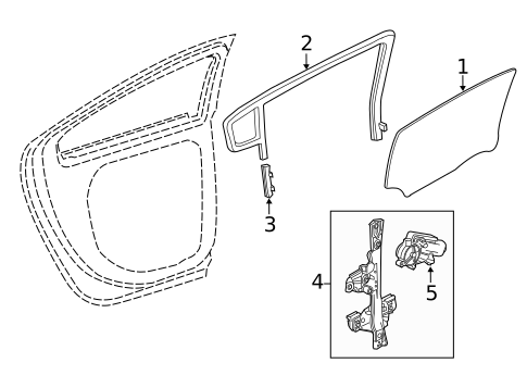 Glass - Rear Door for 2012 Chevrolet Volt #0