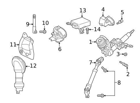 Steering Column Assembly for 2014 Scion tC #0