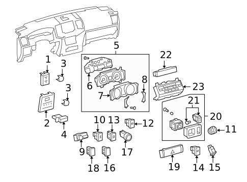 Cluster & Switches for 2009 Toyota Land Cruiser #0