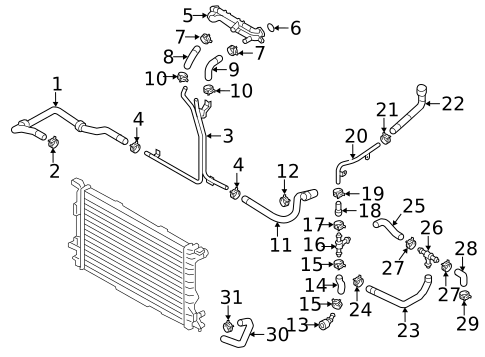 Hoses & Pipes for 2014 Audi A6 Quattro #0