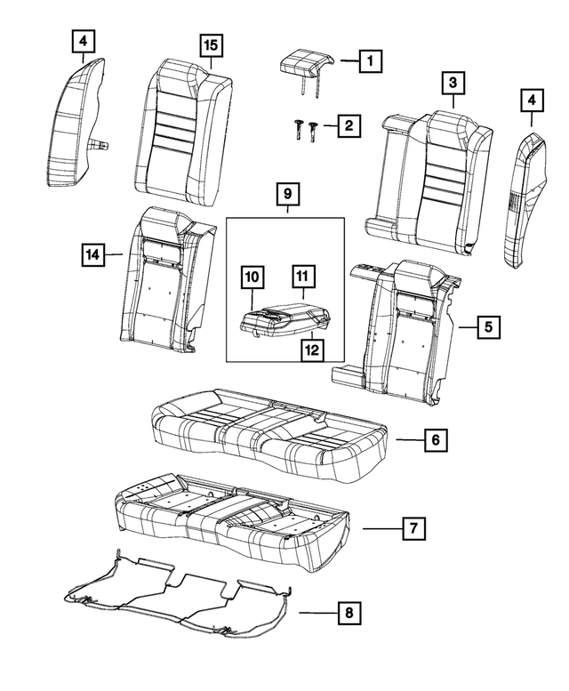 5YA39DX9AA - Interior Trim: Rear Headrest for Mopar Image