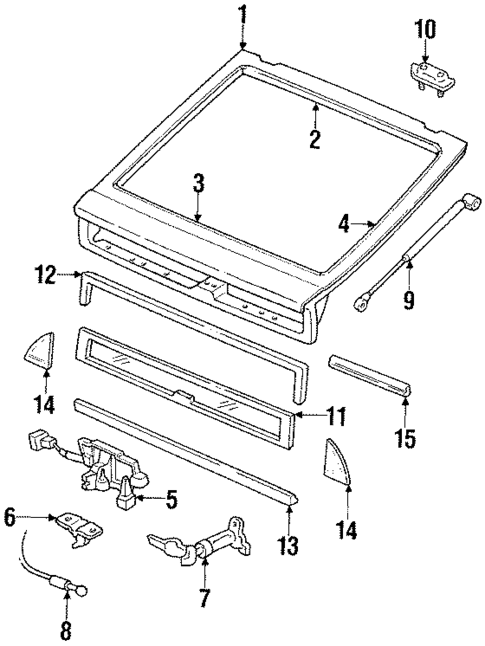 Lift Gate for 1989 Honda CRX #0