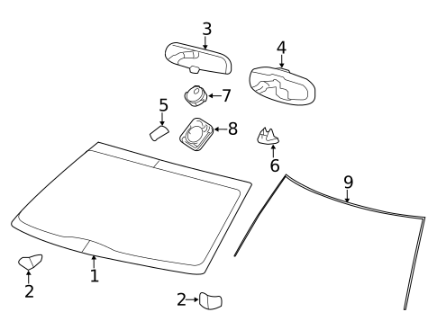 Glass - Windshield for 2010 Ford F-150 #0