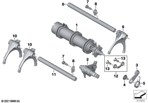 Inside Shift-Control Components for 2012 BMW-Motorrad K 1600 GT #0