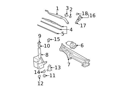 Wiper & Washer Components for 2005 Lexus ES330 #0