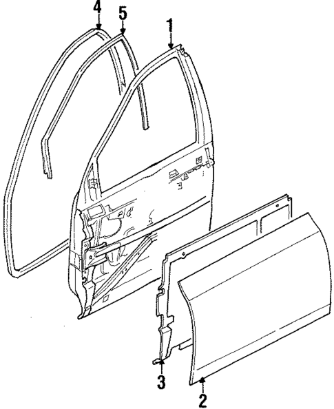 Door & Components for 1998 Saturn SL1 #1