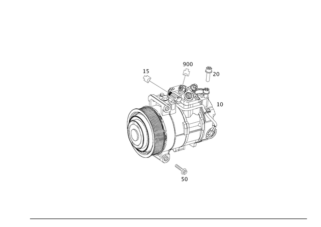 8302300 - Heating and Ventilation: Refrigerant Compressor for Mercedes-Benz: C300, C350, GLK350, SLK350 Image image
