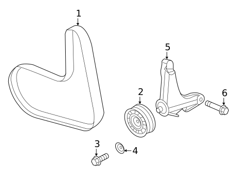 Belts & Pulleys for 2015 Ford Fiesta #1