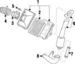 XF1Z9600BA - Engine: Air Cleaner Assembly for Ford: Taurus | Mercury: Sable Image