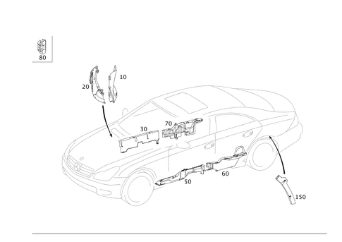 Cable Covering & Cable Ducts for 2007 Mercedes-Benz CLS550 #0
