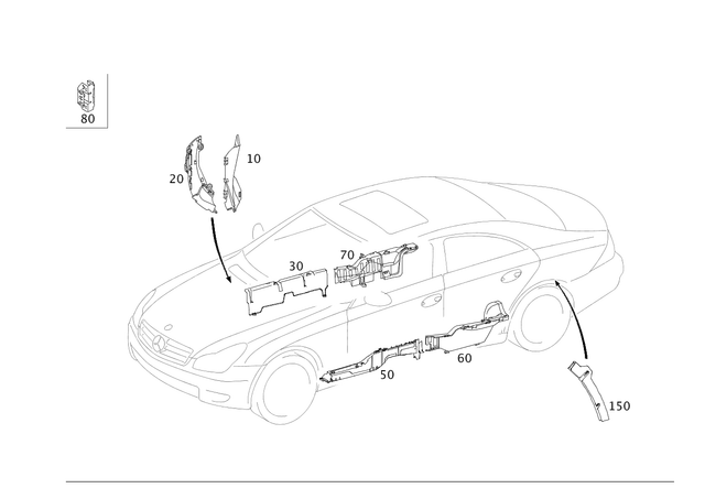 2118211089 - Electrical System: Duct for Mercedes-Benz: CLS500, CLS55 AMG, CLS550, CLS63 AMG, E320, E500, E55 AMG Image image