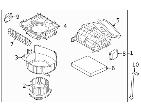 Blower Motor & Fan for 2019 INFINITI QX50 #0