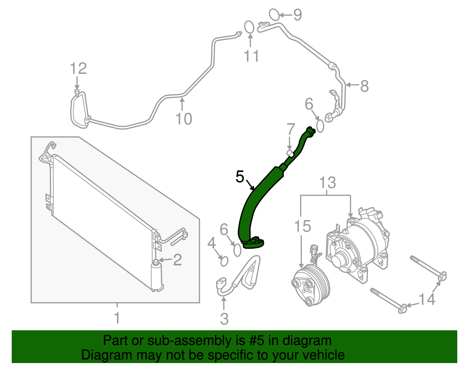 Suction Hose - Nissan (92480-1PE0B)
