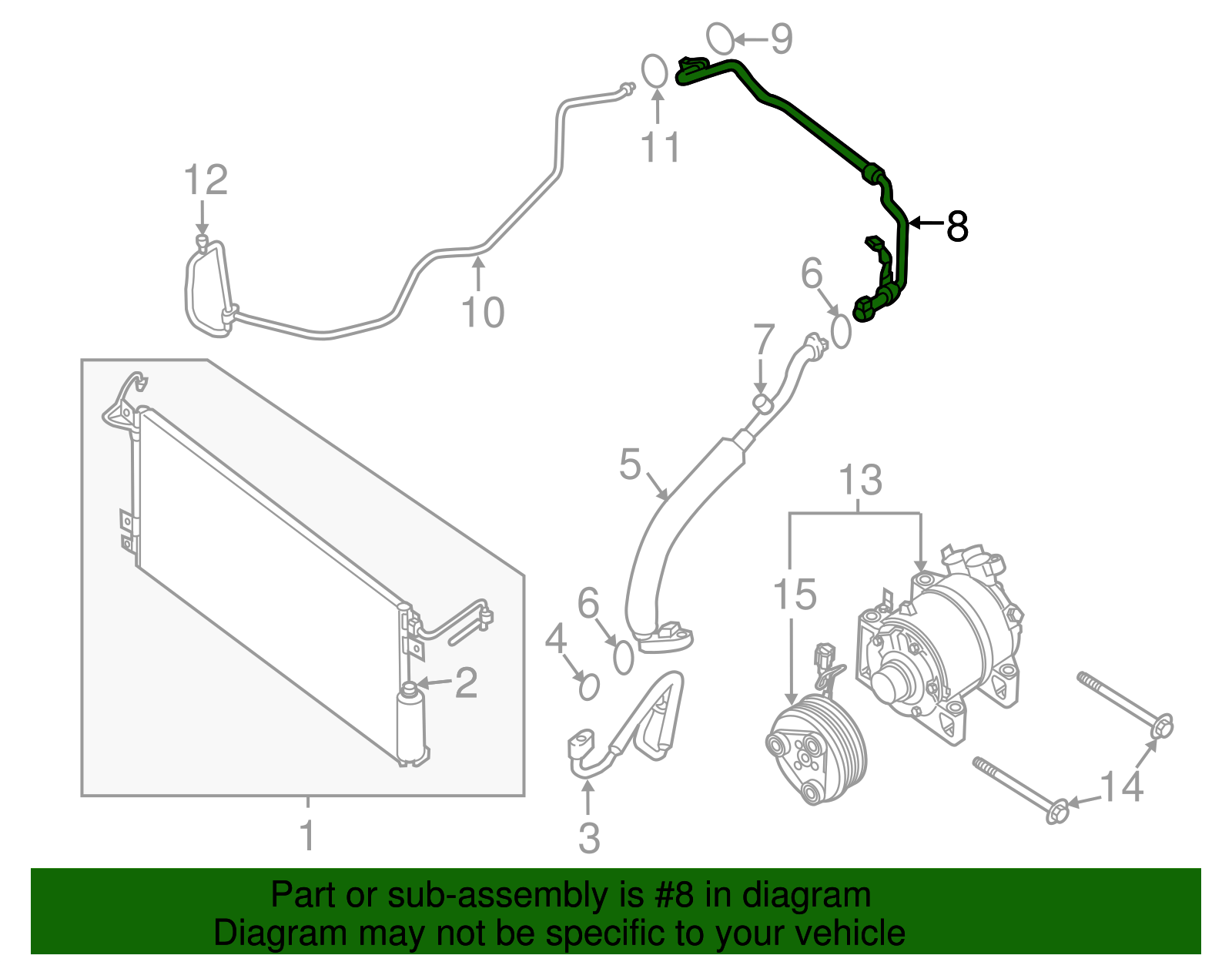 Evaporator Tube - Nissan (92450-1PA0B)