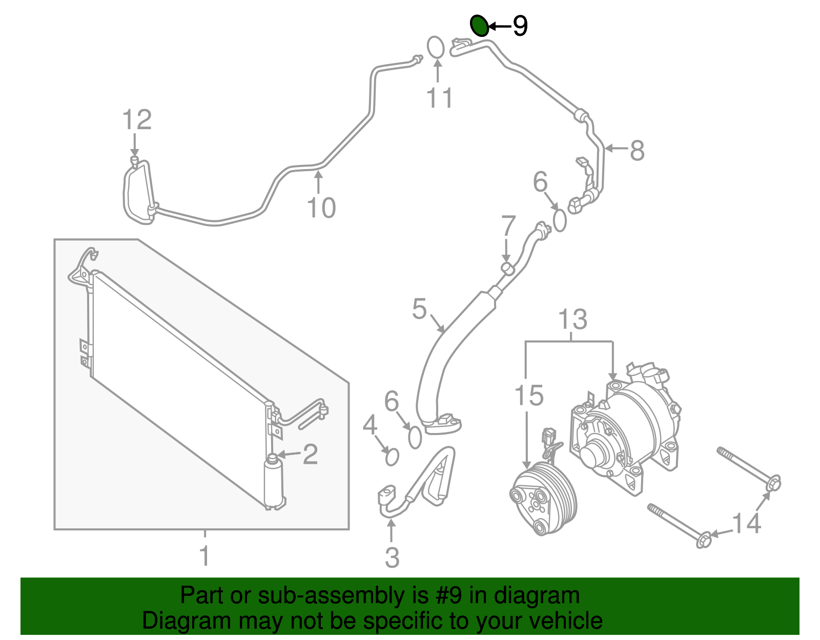 A/C Line O-Ring - Nissan (92473-N823A)