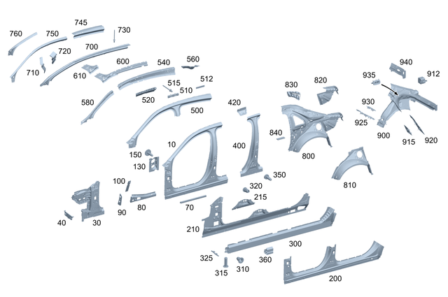 2236307501 - : Roof Frame for Mercedes-Benz Image