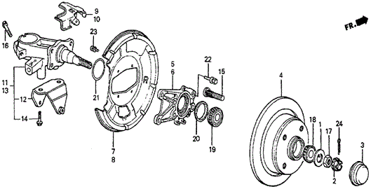 Rear Brake Disk for 1984 Honda Prelude #0