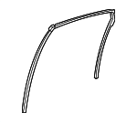 72775TBAA01 - : 2016-2022 Honda - Channel L Rear Door Run for Honda: Civic, Insight Image