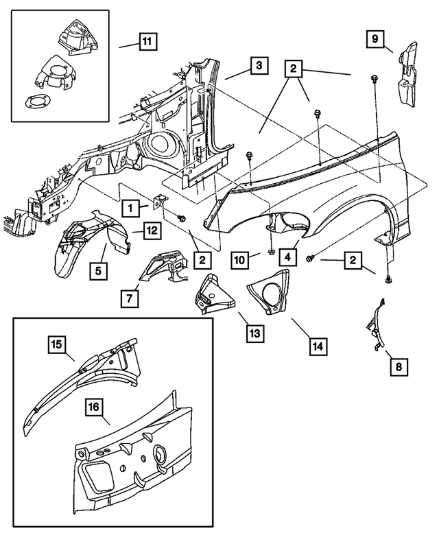 « 4724549AC –  : Fermeture De Projecteur Panneau, Côté Gauche pour Mopar Image »