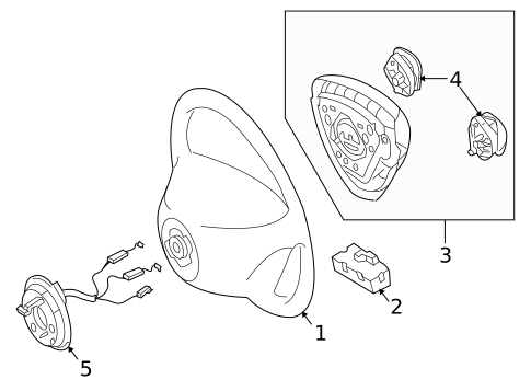 Steering Wheel & Trim for 2010 Mercedes-Benz SLK 350 #0