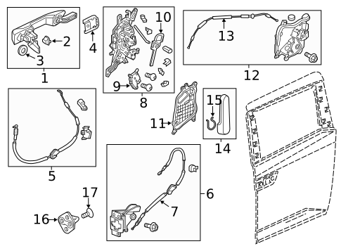 Lock & Hardware for 2017 Honda Odyssey #2
