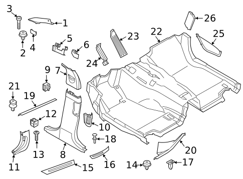Interior Trim - Pillars for 2015 BMW M5 #0