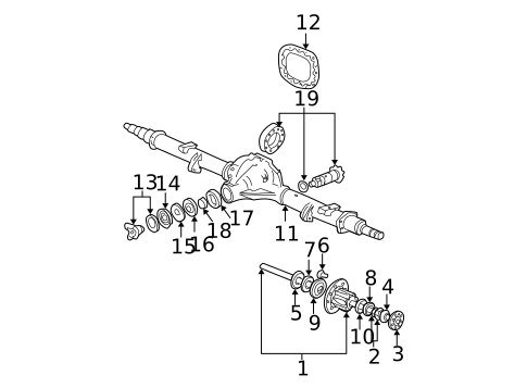 Axle Housing for 1999 Ford F-250 Super Duty #0