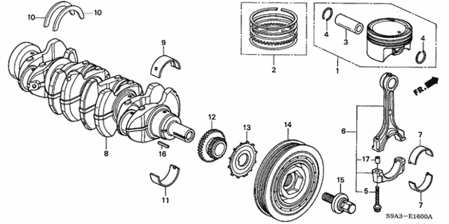 Piston - Crankshaft for 2003 Honda CR-V #0