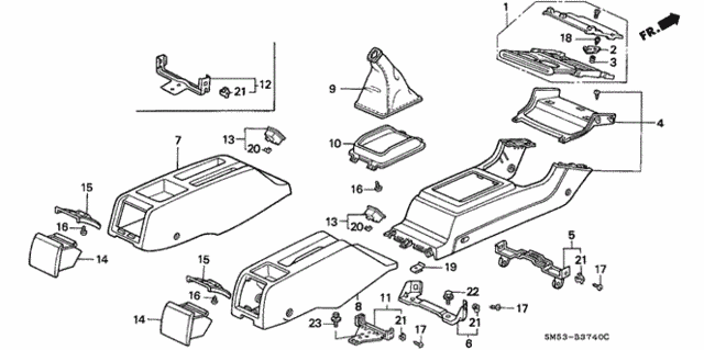 Console for 1991 Honda Accord #0