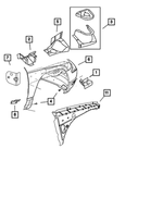 5139959AD - : Fender Side Shield Panel, Left for Chrysler: Pacifica Image