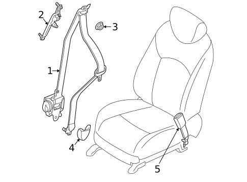 Front Seat Belts for 2013 INFINITI EX37 #0