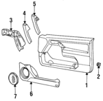 1H0867179BB41 - : Grip Handle for Volkswagen: Cabrio, Golf, Jetta Image