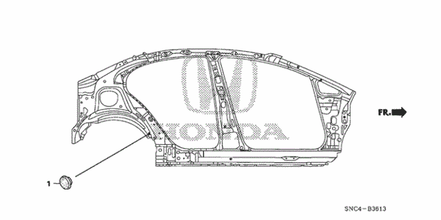 Grommet (Side) for 2006 Honda Civic #0