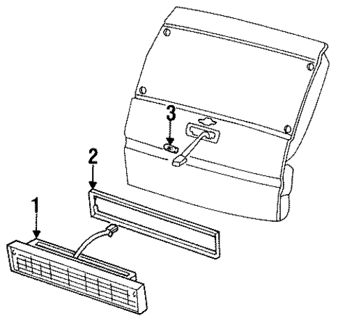 High Mounted Stop Lamp for 1996 Pontiac Trans Sport #0